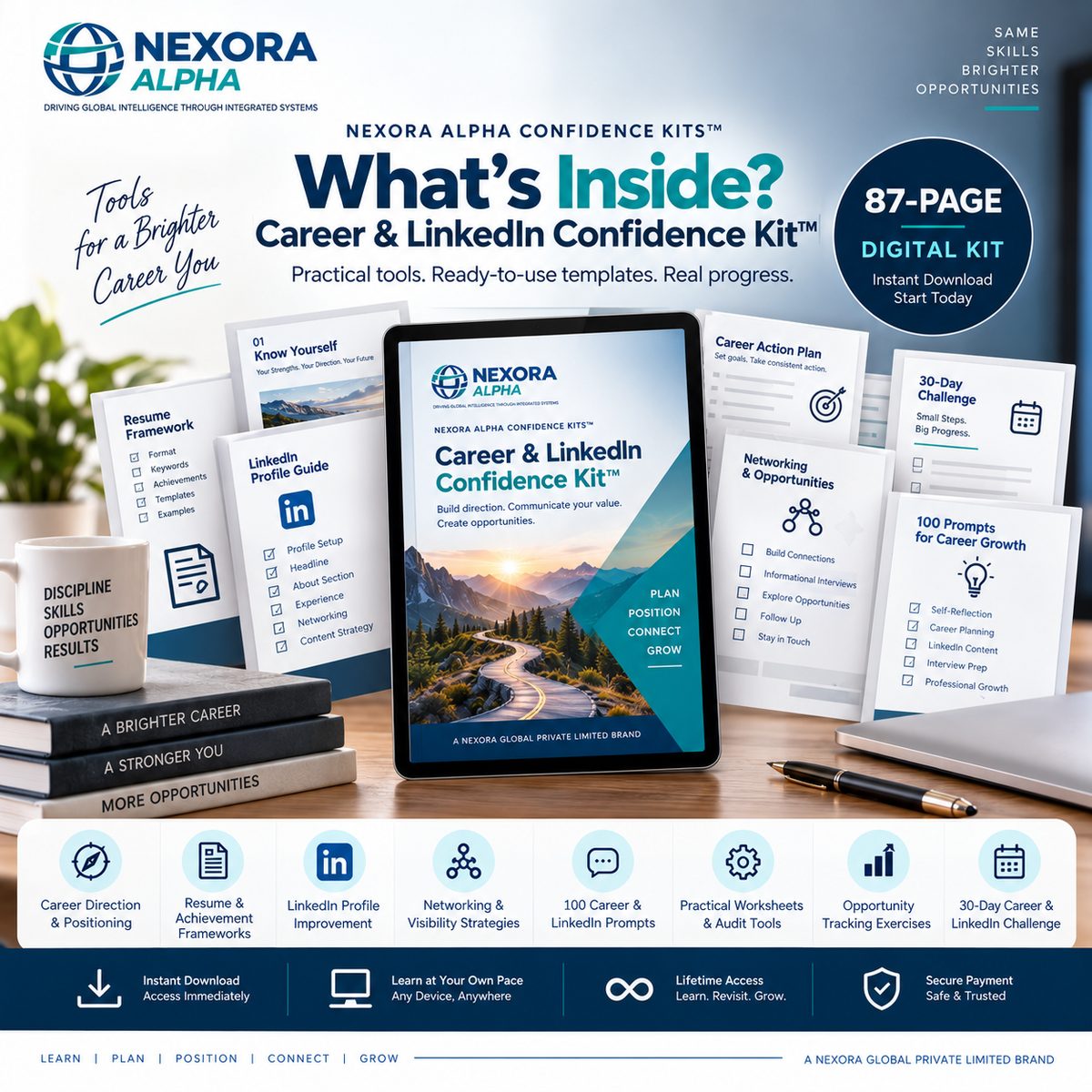 NEXORA ALPHA Career & LinkedIn Confidence Kit™