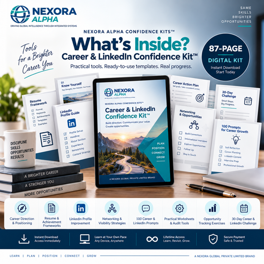 NEXORA ALPHA Career & LinkedIn Confidence Kit™
